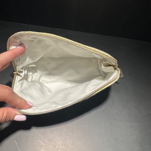 Gold Dior Cosmetic Bag with Goodies NWOT - Picture 3 of 9